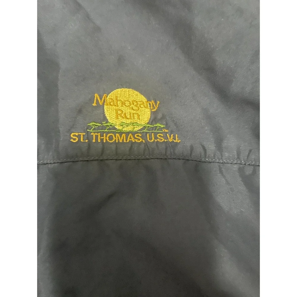 FootJoy Pullover Mens Extra Large Windbreaker Golf V Neck Navy St Thomas USVI